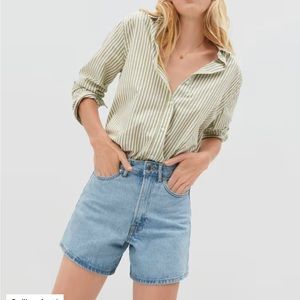 Everlane The A-Line Denim Short, Organic Cotton, size 25